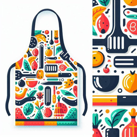 Kitchen tools. Vector illustration in flat style. Kitchen equipment.のイラスト素材