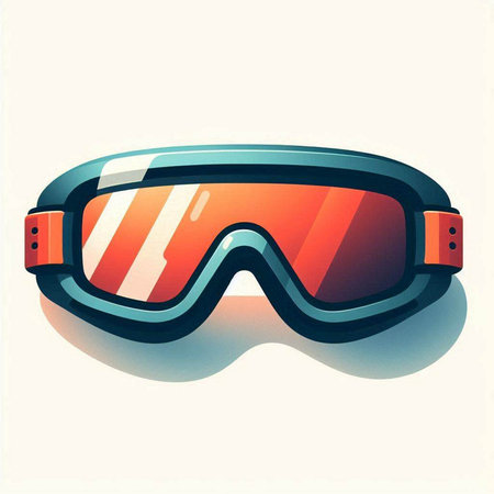 Ski goggles on a white background. Vector illustration. Eps 10のイラスト素材