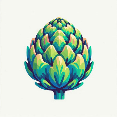 Artichoke on a white background. Hand drawn vector illustration.のイラスト素材