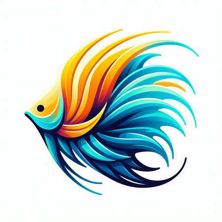 Colorful fish on a white background. Vector illustration for your designのイラスト素材
