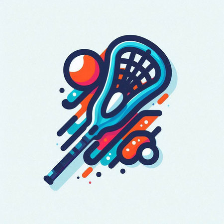 Badminton racket and ball icon. Sport symbol. Vector illustration.のイラスト素材