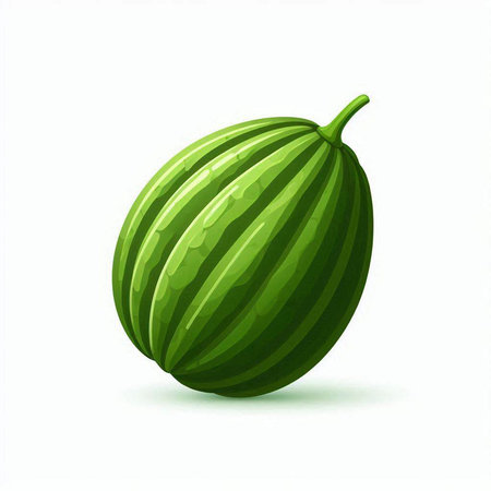 Watermelon isolated on white background. Vector illustration. Eps 10.のイラスト素材