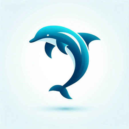 Dolphin icon. Vector illustration. Eps 10, contains transparencies.のイラスト素材