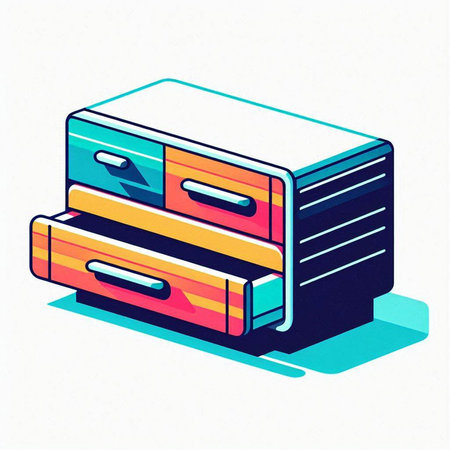 Illustration of a stack of books on a white background - vectorのイラスト素材