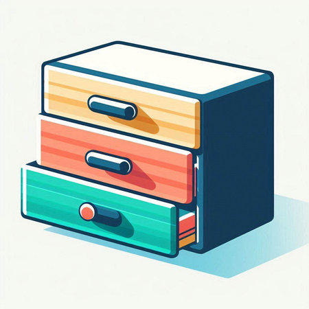 Vector illustration of a stack of books on a white background. Isometric view.のイラスト素材
