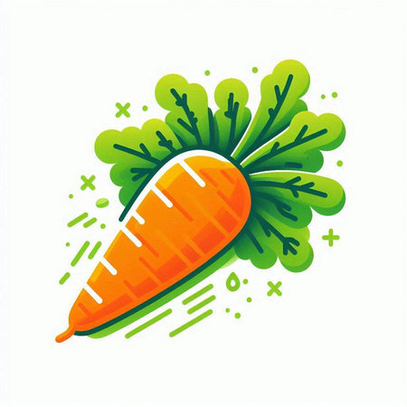 Carrot icon isolated on white background. Vector illustration. Eps 10.のイラスト素材