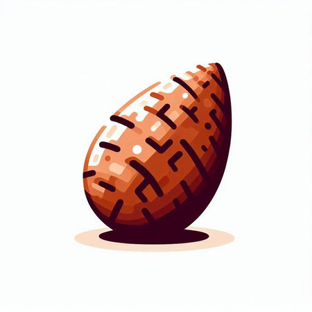 Vector illustration of an exotic fruit, a pine cone on a white backgroundのイラスト素材