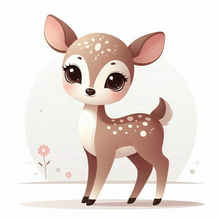 Cute little deer. Vector illustration of a cute little deer.のイラスト素材