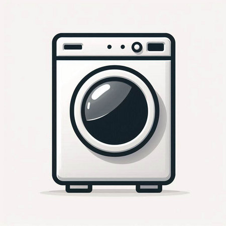 Washing machine icon. Laundry symbol. Vector illustration.のイラスト素材