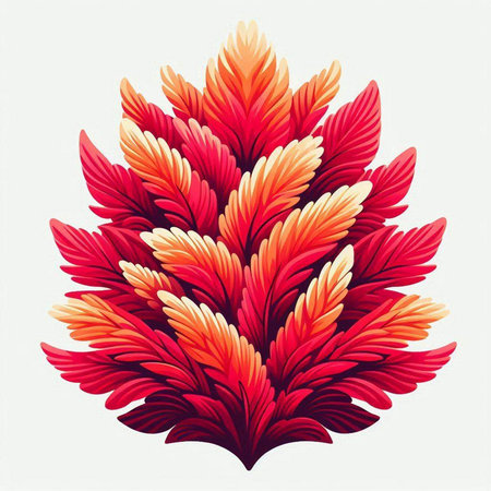 Vector illustration of a red leaf on a white background for your designのイラスト素材