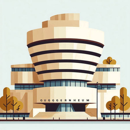 Modern office building. Vector illustration of a modern office building in flat style.のイラスト素材