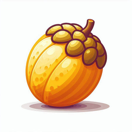 Pumpkin isolated on white background. Cartoon style vector illustration.のイラスト素材