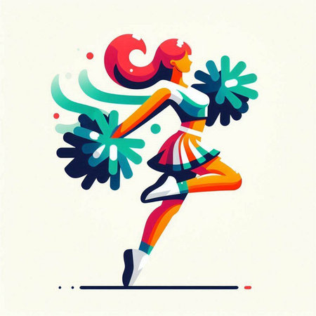 Beautiful girl dancer with flowers in her hair. Vector illustration.のイラスト素材