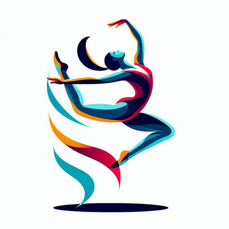 Silhouette of a dancing woman. Vector illustration on white background.のイラスト素材