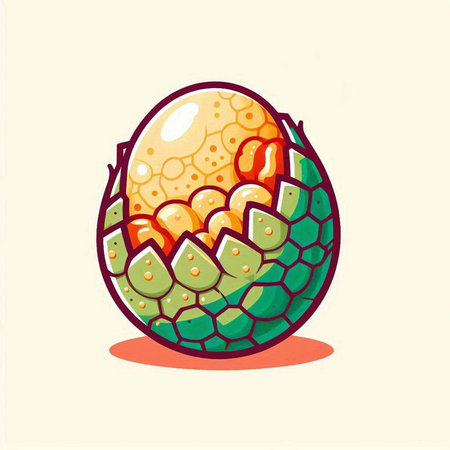 Easter egg in the form of an egg. Vector illustration.のイラスト素材