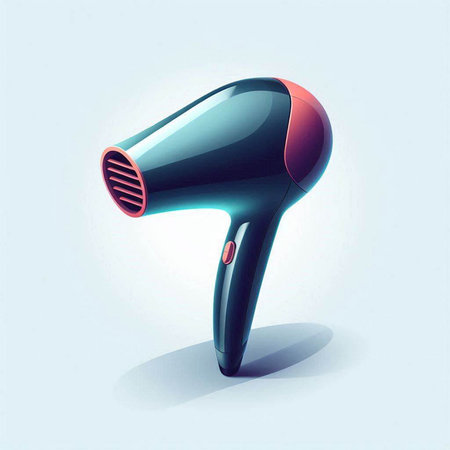 Hairdryer isolated on white background. Realistic vector illustration.のイラスト素材