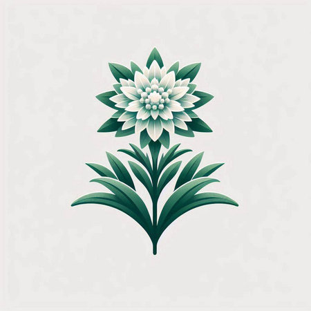 Vector illustration of a stylized flower on a light background. Design elementのイラスト素材