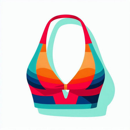 Vector illustration of a swimsuit isolated on a white background. Vector illustration.のイラスト素材