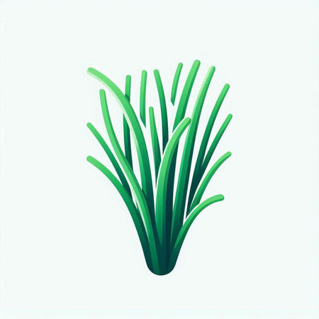 Chives icon. Vector illustration of chive isolated on white background.のイラスト素材