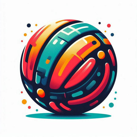 Abstract colorful sphere on white background. Vector illustration. Eps 10.のイラスト素材