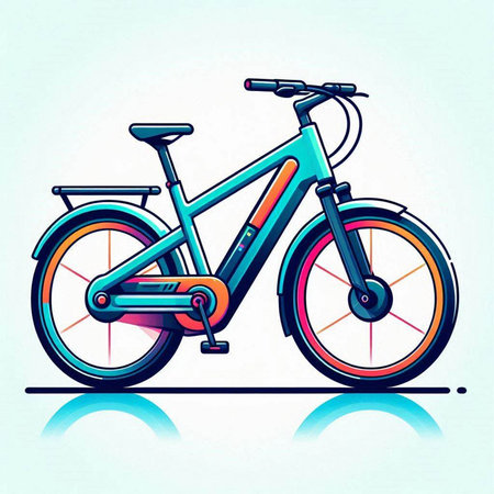 Bicycle icon isolated on white background. Vector illustration. Eps 10.のイラスト素材