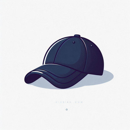 Baseball cap isolated on white background. Realistic vector illustration.のイラスト素材
