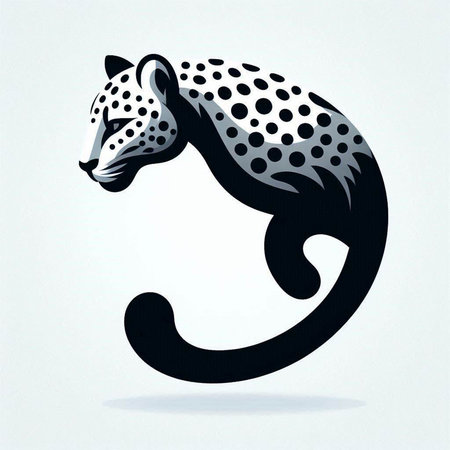 Leopard design over white background, with clipping path, illustration.のイラスト素材