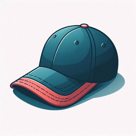 Baseball cap with visor and visor. Vector illustration.のイラスト素材