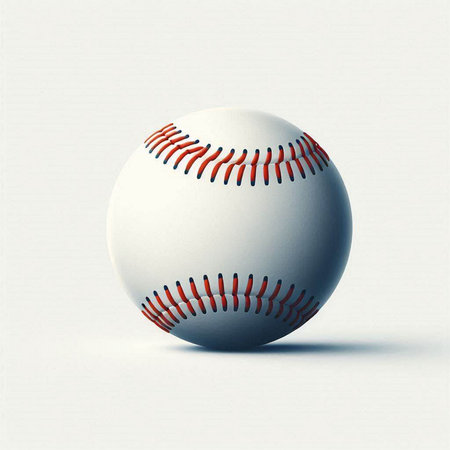 Baseball ball isolated on a white background. 3d illustration.のイラスト素材