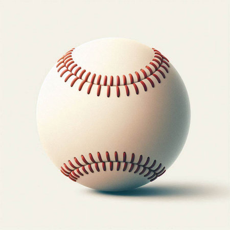 Baseball ball isolated on a white background. 3d illustration.のイラスト素材