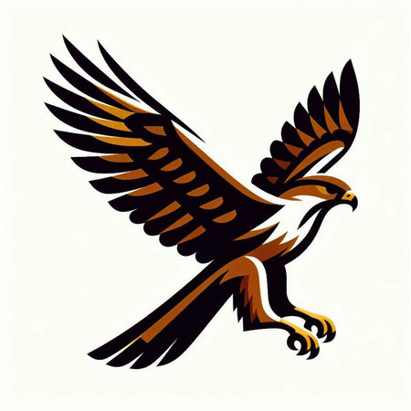 eagle mascot on white background. vector illustration. eps 10のイラスト素材