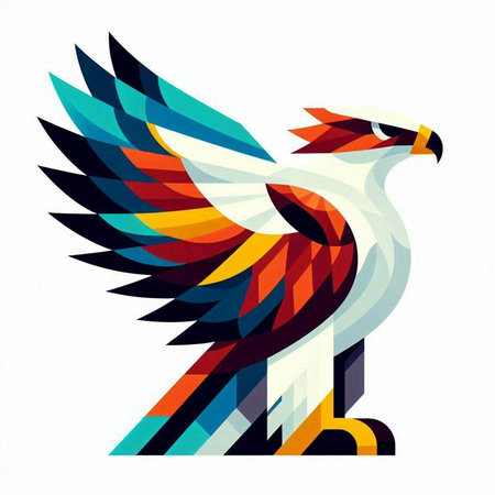 eagle abstract vector illustration on white background. eps 10.のイラスト素材