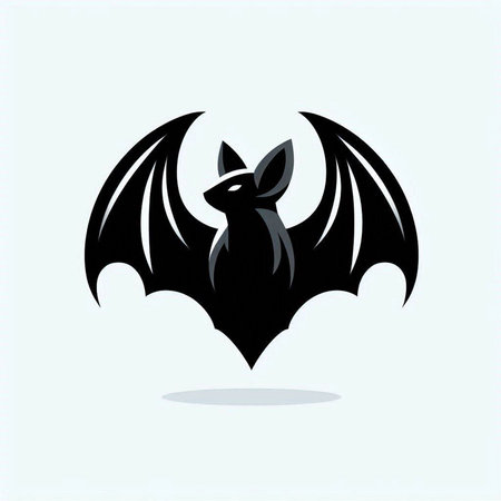 Bat icon isolated on white background. Vector illustration. Eps 10.のイラスト素材