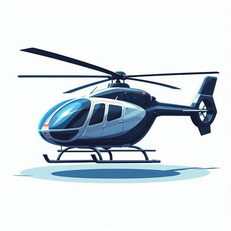 Helicopter vector illustration isolated on white background. Vector illustration.のイラスト素材