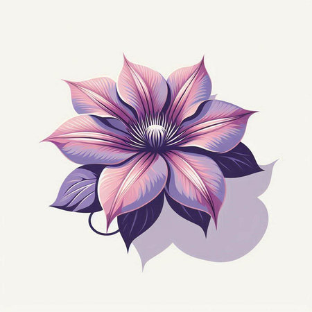 Beautiful flower on a white background. Vector illustration for your designのイラスト素材