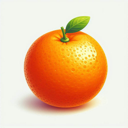 Orange isolated on a white background. Vector illustration. Eps 10.のイラスト素材