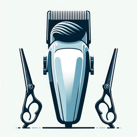 Haircut machine. Vector illustration of a hair clipper.のイラスト素材