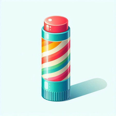 Colorful plastic bottle for shampoo on blue background. Vector illustration.のイラスト素材