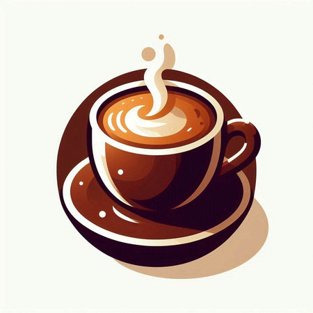 Coffee cup on a white background. Vector illustration. Eps 10のイラスト素材