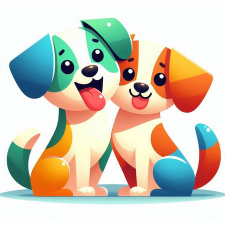 Cute cartoon dog. Vector illustration isolated on a white background.のイラスト素材