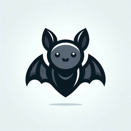 Bat icon. Vector illustration. Happy Halloween. Cute cartoon bat.のイラスト素材