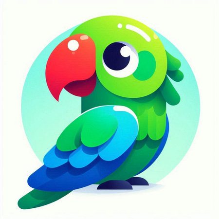 Parrot. Vector illustration. Colorful parrot on a white background.のイラスト素材