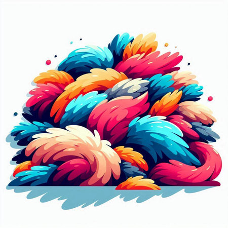 Colorful abstract vector illustration of a cloud in the form of a rainbowのイラスト素材