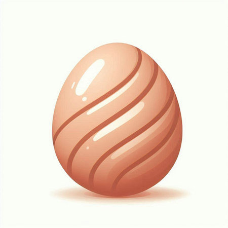 Illustration of a chocolate easter egg on a white background.のイラスト素材