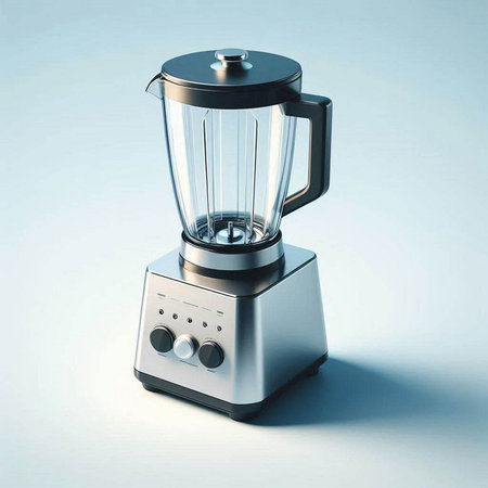 Blender on a blue background. 3d rendering, 3d illustration.のイラスト素材