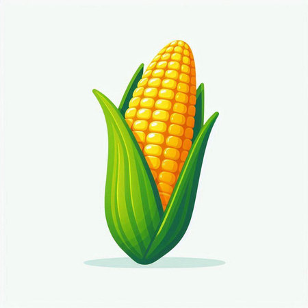 corn on a white background, vector illustration, eps 10.のイラスト素材