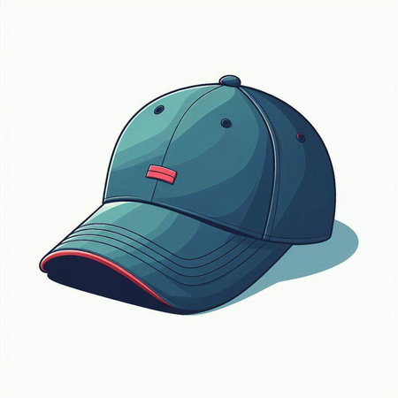 Baseball cap on a white background. Vector illustration of a baseball cap.のイラスト素材