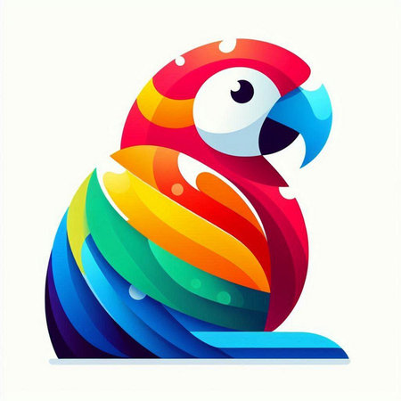 Funny colorful penguin. Cute cartoon character. Vector illustration.のイラスト素材