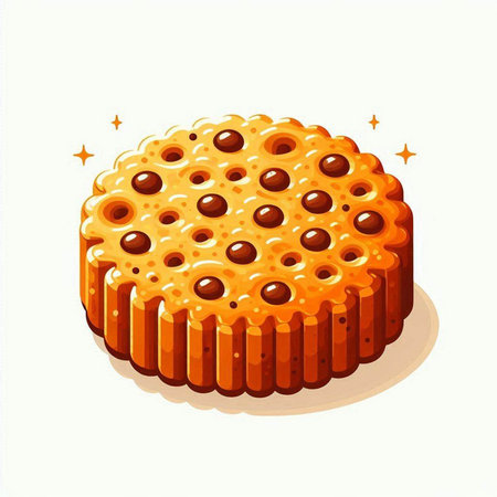 Illustration of a cake on a white background. Vector illustration.のイラスト素材
