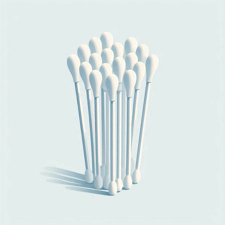 cotton swabs, vector illustration, eps10, transparencyのイラスト素材